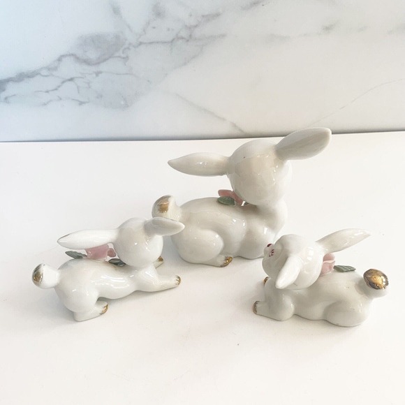 Vintage CHASE Japan Deer Mama Baby Deer Figurine Set of 3 - Picture 4 of 9